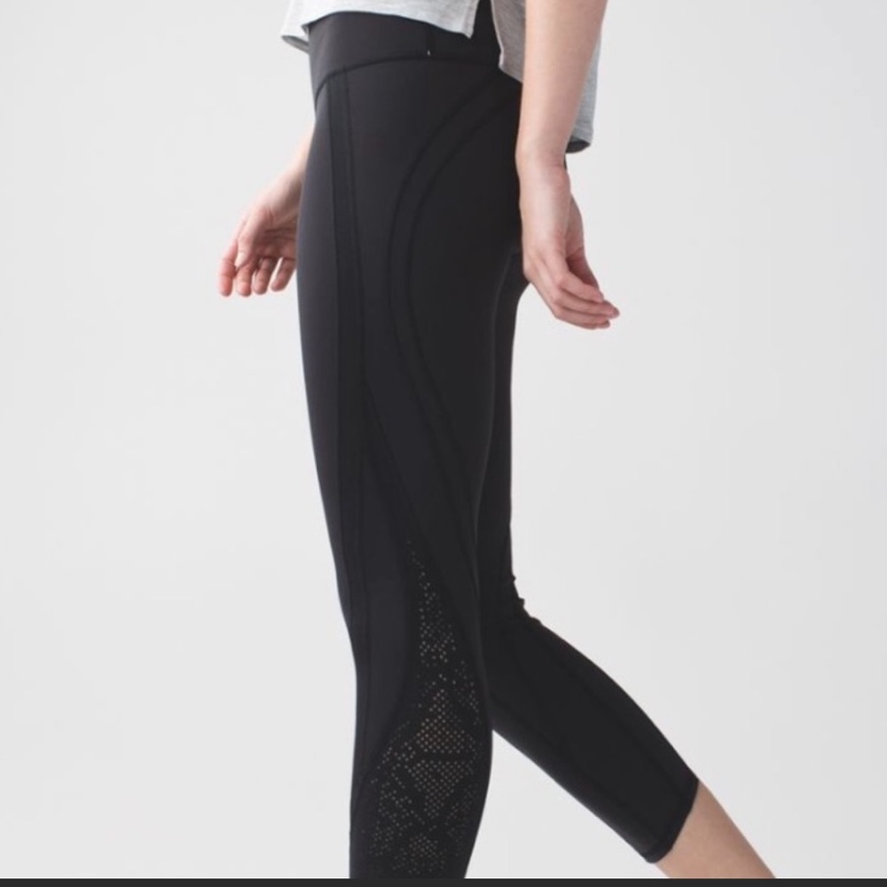 Lululemon Wunder Under Crop Laser Cut
